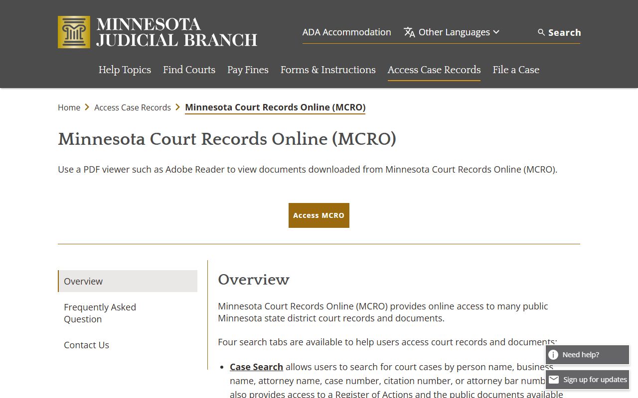 McLeod County court records after arrest in Minnesota Court Records Online